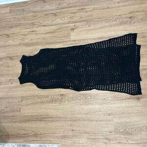 Black Crochet Swim Cover-Up
